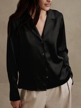 Banana Republic 100% Silk Bliss Resort Shirt